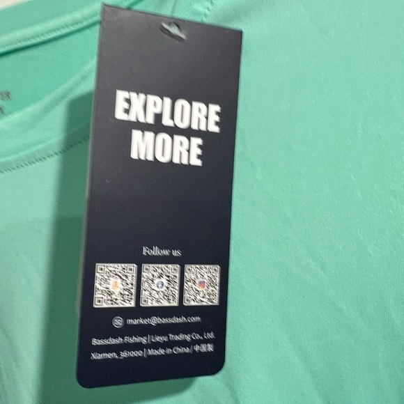 Bassdash men’s fishing sun long sleeve sun shirt teal  green‎ UV XL - Picture 3 of 8